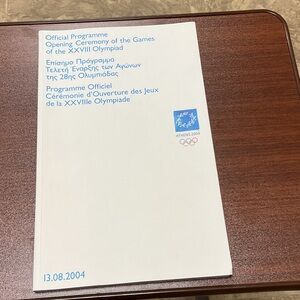 Athens 2004 Olympic Opening Ceremony Programme